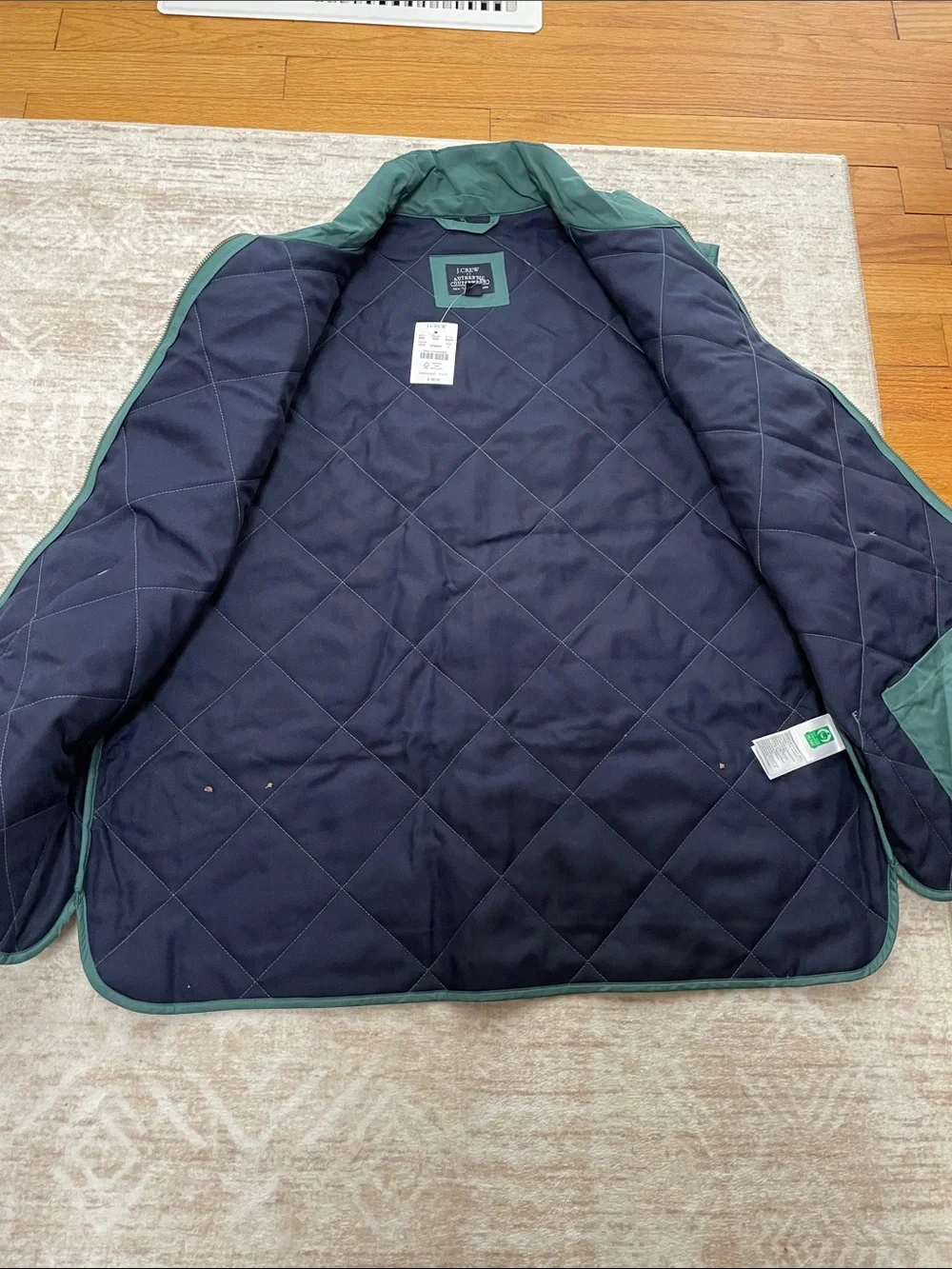 J. Crew quilted green